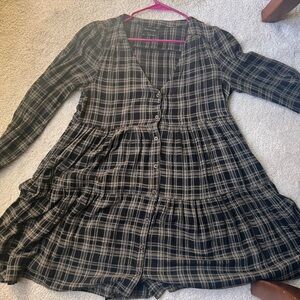 Urban outfitters Plaid baby doll dress